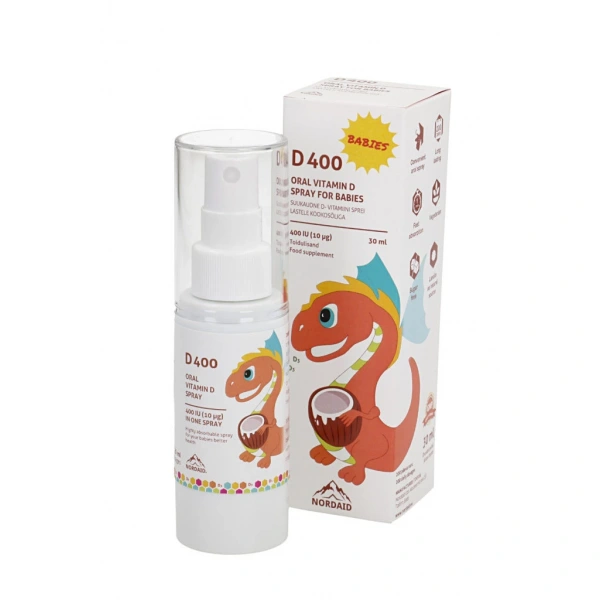 NORDAID D400 with MCT oil  spray for Babies (30 ml)