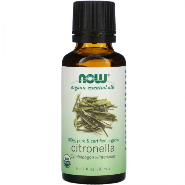 NOW FOODS 100% Olejek z Citronelli  Certified Organic (30 ml)