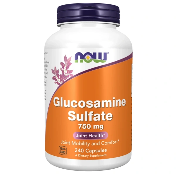 NOW FOODS Glucosamine Sulfate - Siarczan glukozaminy 750 mg (240 kaps.)