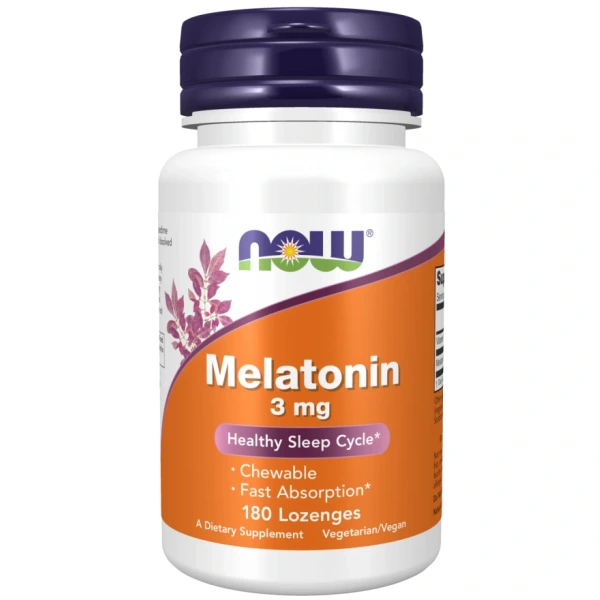 NOW FOODS Melatonina 3 mg do ssania (180 tabl.)