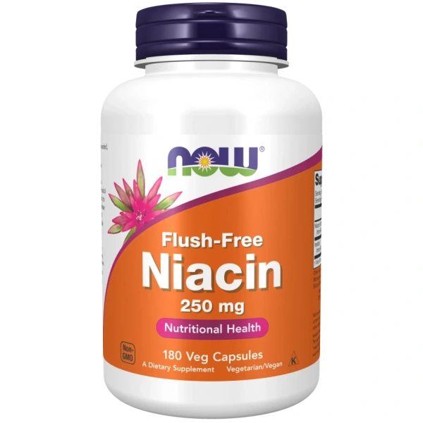 NOW FOODS Niacyna flush-free (Niacin) 250 mg (180 kaps.)