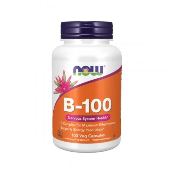 NOW FOODS Witamina B-100 - Kompleks Witamin B - Vitamin B-Complex (100 kaps.)