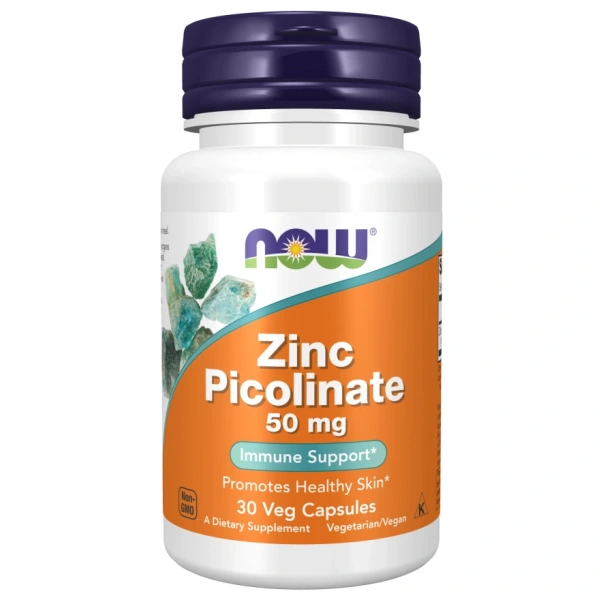 NOW FOODS Zinc Picolinate - Pikolinian Cynku 50 mg (30 kaps.)