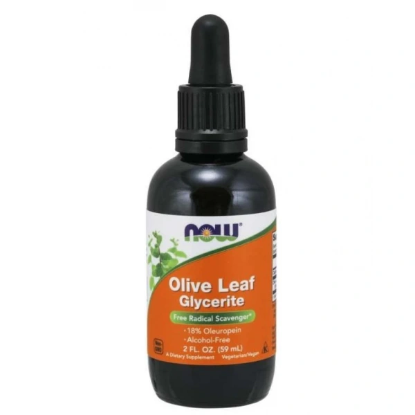 NOW FOODS Olive Leaf Glycerite - Liść Oliwny (59 ml)