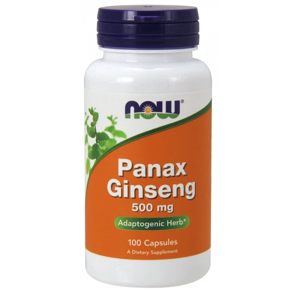 NOW FOODS Panax Ginseng - Żeń-szeń 500 mg (100 kaps.)