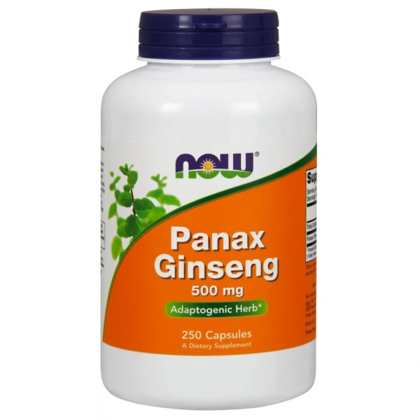 NOW FOODS Panax Ginseng - Żeń-szeń 500 mg (250 kaps.)