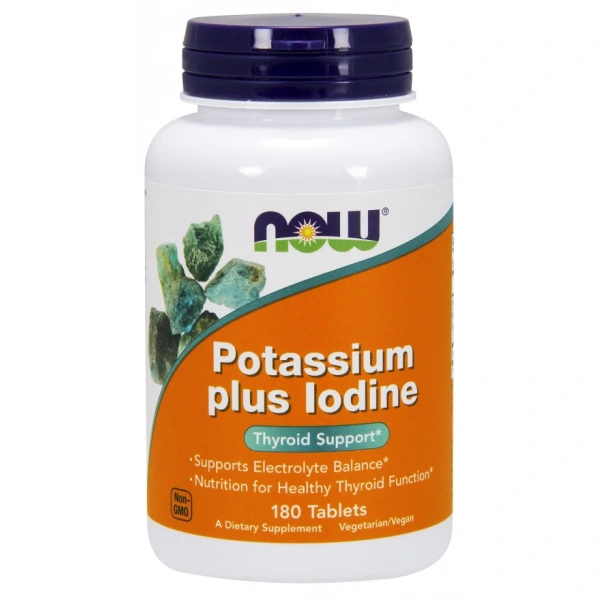 NOW FOODS Potassium Plus Iodine - Potas + Jod (180 tabl.)