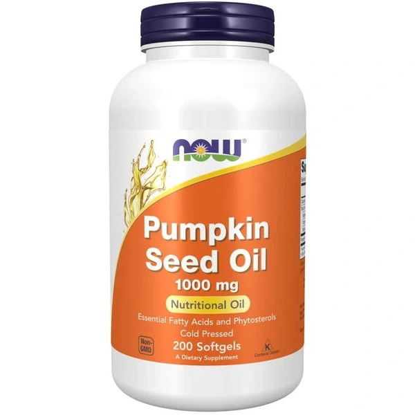 NOW FOODS Olej z nasion dyni 1000 mg (pumpkin seed oil) (200 kaps.)