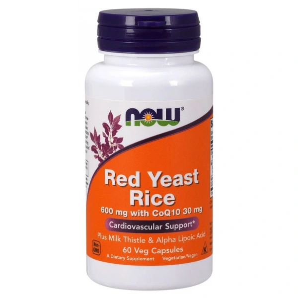 NOW FOODS Red Yeast Rice 600 mg with CoQ10 30 mg (60 kaps.)