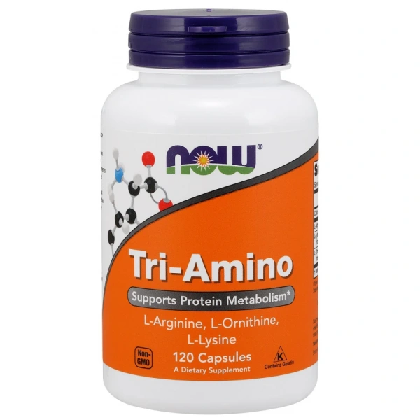 NOW FOODS Tri-Amino - L-Arginina + L-Ornityna + L-Lizyna (120 kaps.)