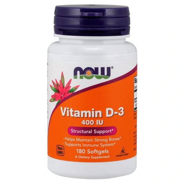 NOW FOODS Vitamin D-3 (180 kaps.)