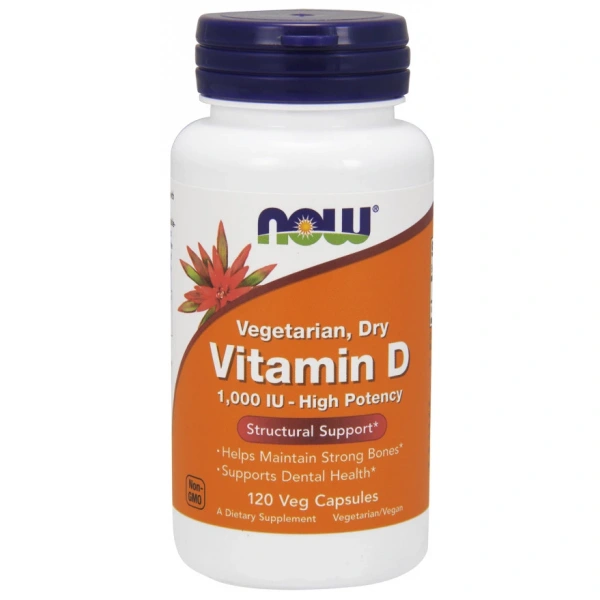 NOW FOODS Witamina D2 1000 IU (120 kaps.)