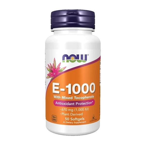 NOW FOODS Witamina E 1000 IU (50 kaps.)