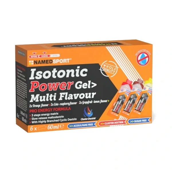 Namedsport Isotonic Power Gel Żele energetyczne z kofeiną 6 x 60 ml