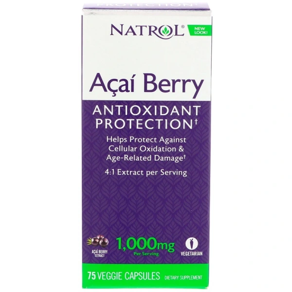 Natrol Acai Berry 1000 mg 75 kapsułek wegańskich