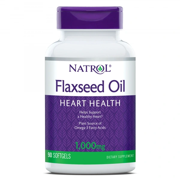 Natrol Flaxseed Oil 1000 mg - Olej lniany (90 kaps.)