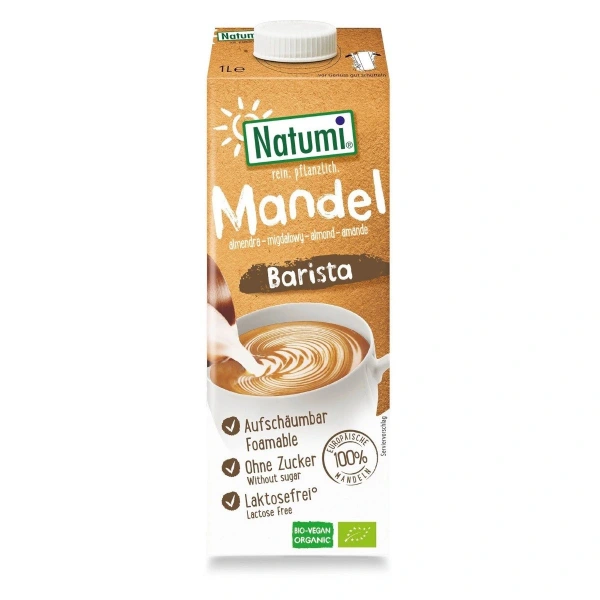 Natumi Napój Migdałowy Barista Nie Zawiera Cukrów BIO 1 L