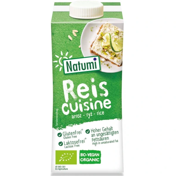Natumi krem ryżowy do gotowania i pieczenia bez dodatku cukrów bezglutenowy bio 200 ml