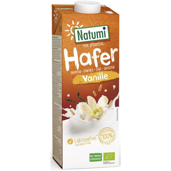 Natumi napój owsiano  waniliowy bez dodatku cukrów bio 1 l