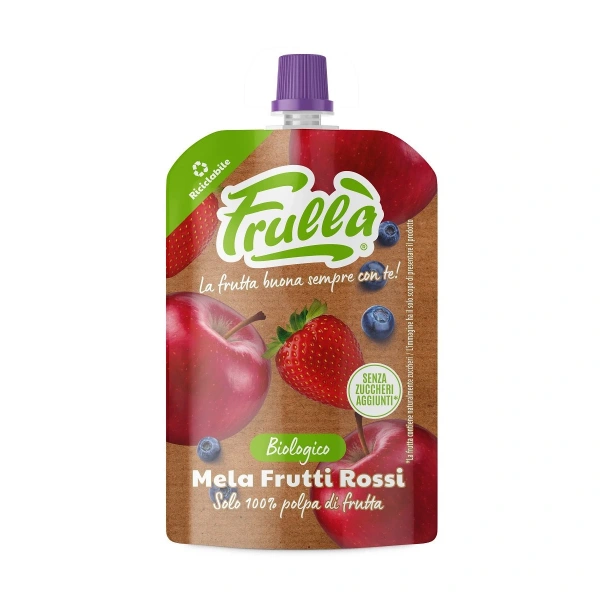 Natura nuova mus jabłko   czerwone owoce  bez dodatku cukrów bio 100 g