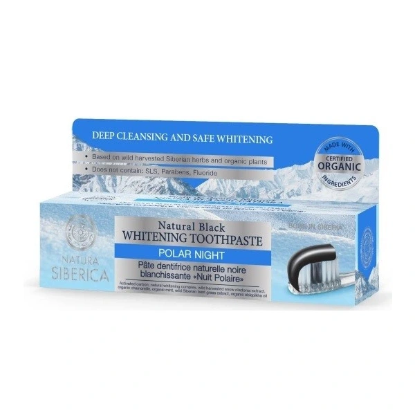 Natura siberica pasta do zębów wybielająca z węglem aktywnym bez fluoru eco 100 g