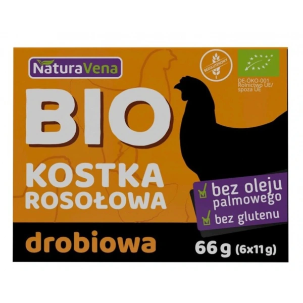 Naturavena Bulion Kostki Drobiowe Bezglutenowe BIO (6 x 11 g) 66 g