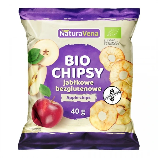 Naturavena chipsy jabłkowe bezglutenowe bio 40 g