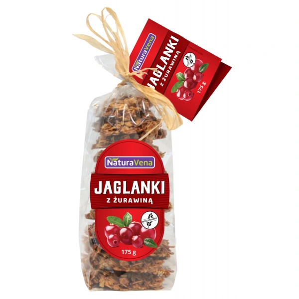 Naturavena ciastka jaglanki z żurawiną bezglutenowe 175 g