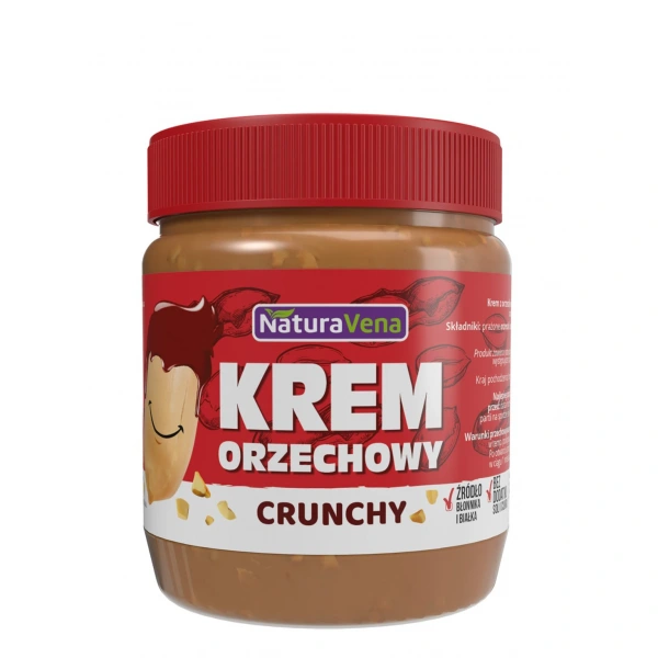 Naturavena krem orzechowy crunchy 100 % bez dodatku soli i cukrów 340 g