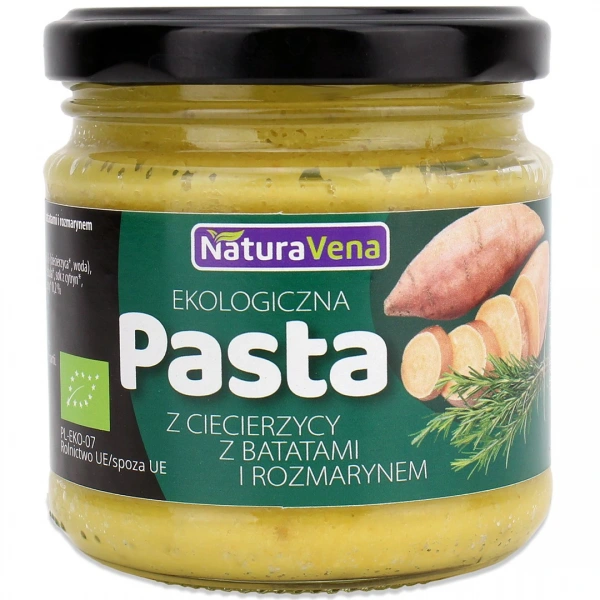 Naturavena pasta z ciecierzycy i batatów z rozmarynem bio 185 g