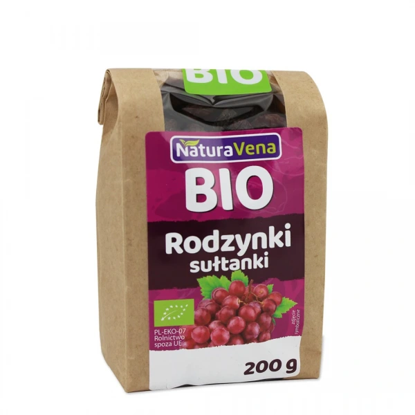 Naturavena rodzynki sułtanki bezglutenowe bio 200 g