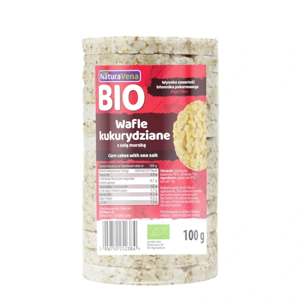 Naturavena wafle kukurydziane z solą morską bio 100 g