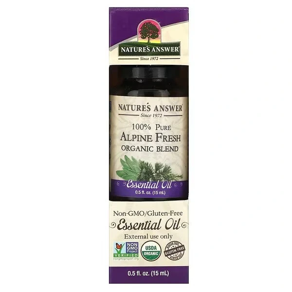 NATURE'S ANSWER 100% Pure Alpine Fresh Organic Blend Essential Oil (15 ml)