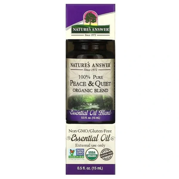 NATURE'S ANSWER 100% Pure Peace & Quite Organic Blend Essential Oil - Olejek spokój i cisza (15 ml)