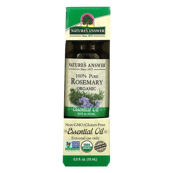 NATURE'S ANSWER 100% Pure Rosemary Organic Essential Oil - Olejek z rozmarynu (15 ml)