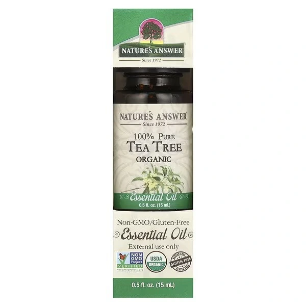 NATURE'S ANSWER 100% Pure Tea Tree Organic Essential Oil - Olejek z drzewa herbacianego (15 ml)
