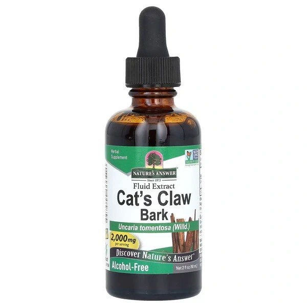 NATURE'S ANSWER Cat's Claw Bark - Ekstrakt z kory kociego pazura (60 ml)