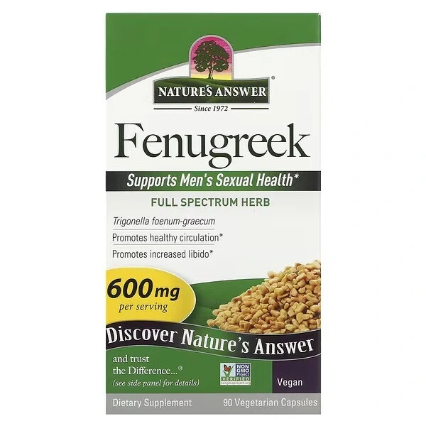 NATURE'S ANSWER Fenugreek - Kozieradka (90 kaps.)