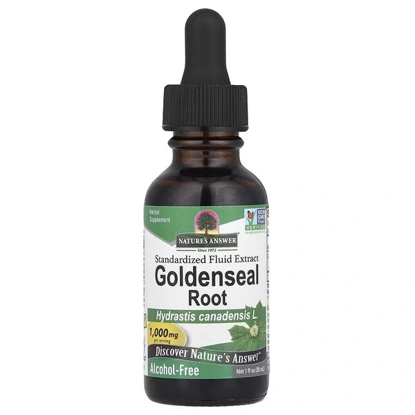 NATURE'S ANSWER Goldenseal Root Liquid - Korzeń gorzknika kanadyjskiego (30 ml)