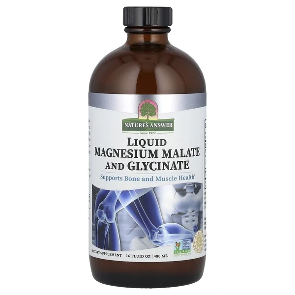 NATURE'S ANSWER Liquid Magnesium Malate and Glycinate (480 ml)