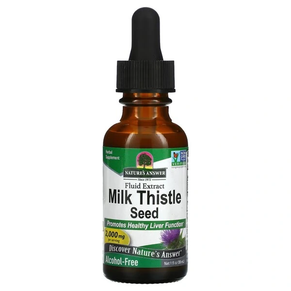 NATURE'S ANSWER Milk Thistle Seed - Ostropest plamisty ekstrakt (30 ml)