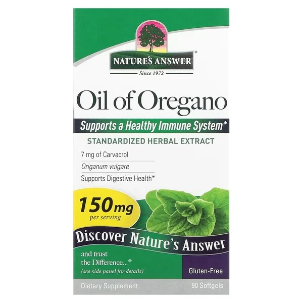 NATURE'S ANSWER Oil of Oregano - Olejek z oregano (90 kaps.)