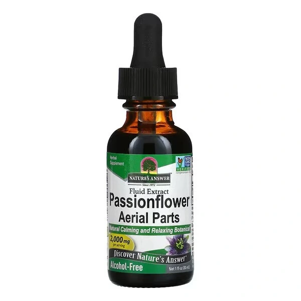 NATURE'S ANSWER Passionflower Aerial Parts - Ekstrakt z Passifilory - Męczennicy Lekarskiej (30 ml)