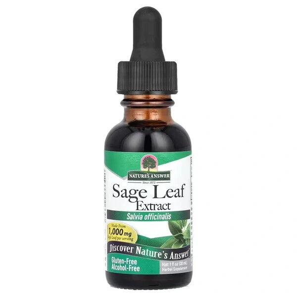 NATURE'S ANSWER Sage Leaf Extract - Ekstrakt z liści szałwii (30 ml)