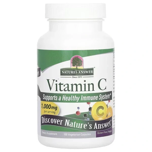 NATURE'S ANSWER Vitamin C 1000 mg - Witamina C (100 kaps.)