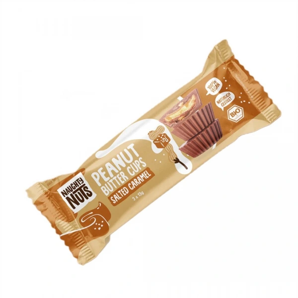 Naughty nuts praliny z kremem orzeszki ziemne & słony karmel bio (3 x 13 g) 39 g