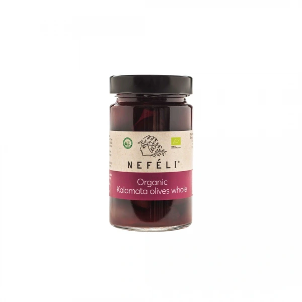 Nefeli oliwki czarne kalamata z pestką w zalewie bio 300 g (170 g)