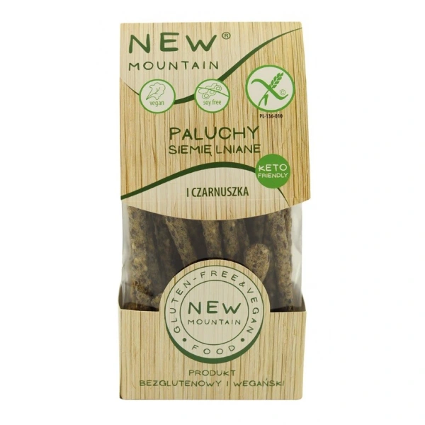 New mountain paluchy z siemieniem lnianym i czarnuszką bezglutenowe 200 g