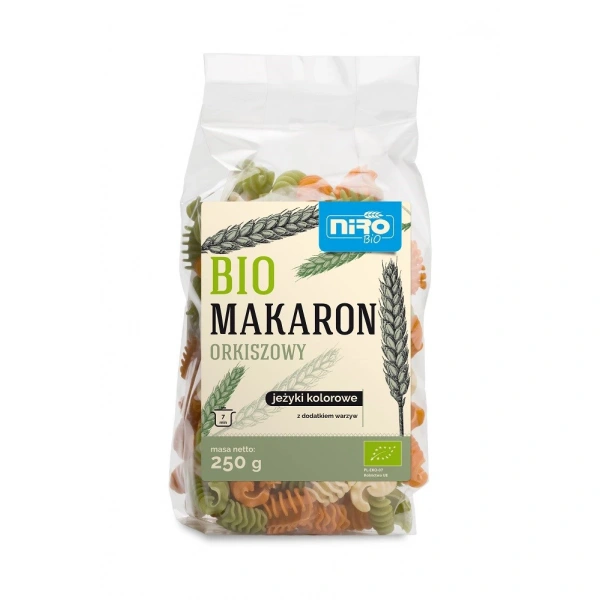 Niro makaron (orkiszowy kolorowy) jeżyki bio 250 g