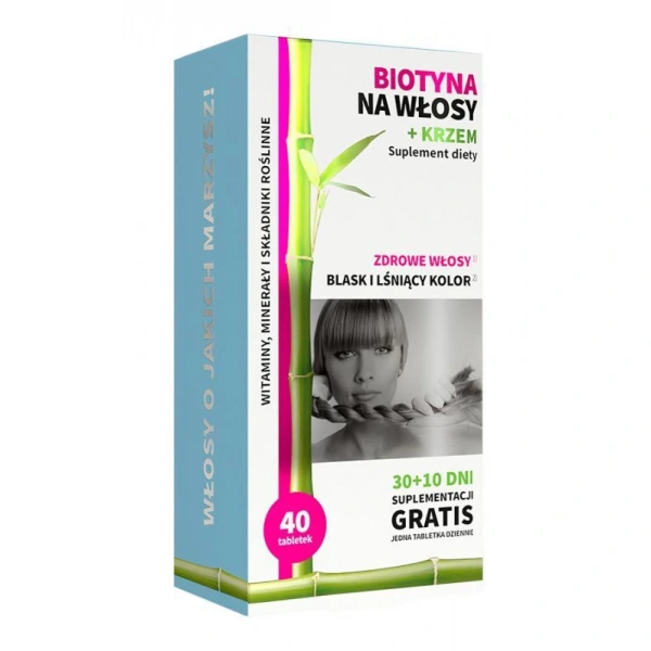 Noble Health Biotyna na włosy + krzem 40 tabletek